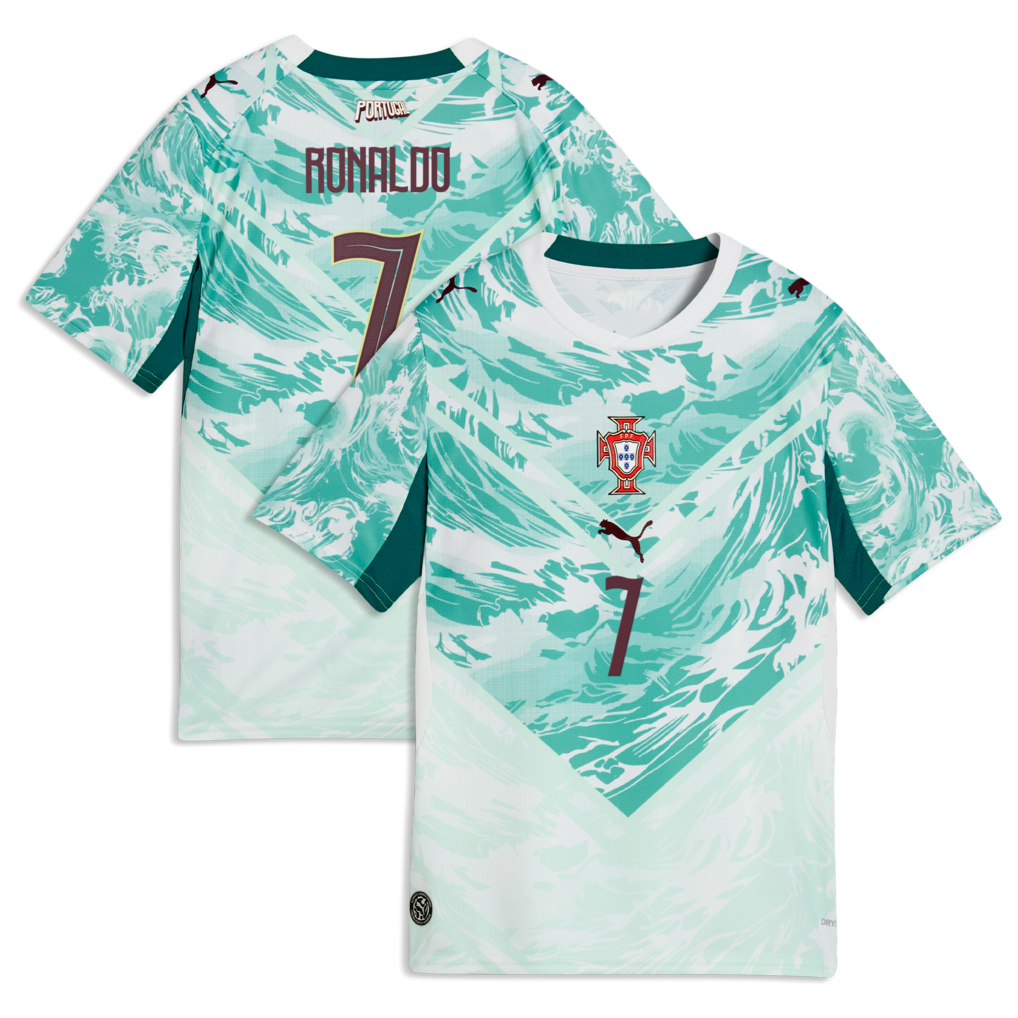 Cristiano Ronaldo Portugal National Team Puma Youth 2026 Away Jersey - White