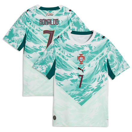Cristiano Ronaldo Portugal National Team Puma Youth 2026 Away Jersey - White