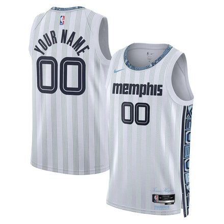 Memphis Grizzlies Unisex 2025/26 City Edition Swingman Custom Jersey - White