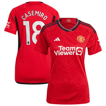 Casemiro Manchester United adidas Women's 2023/24 Home Player Jersey - Red