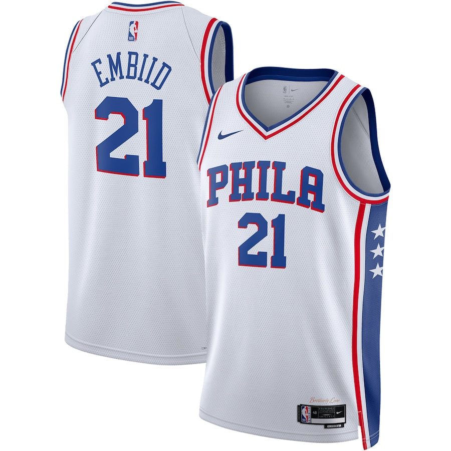 Joel Embiid Philadelphia 76ers Unisex - Association Edition - White