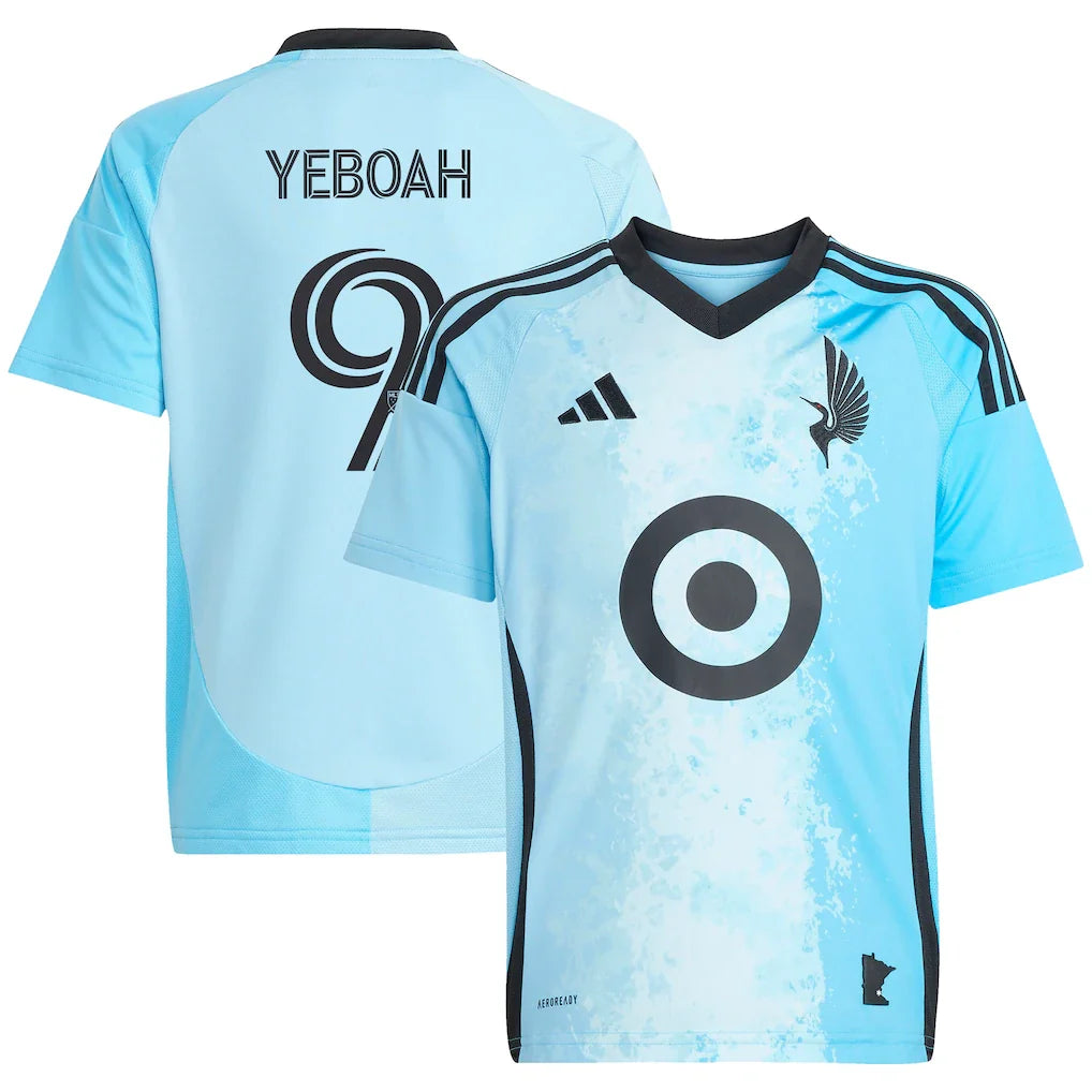 Kelvin Yeboah Minnesota United FC adidas Youth 2025 CONVERGENCE Player Jersey - Blue