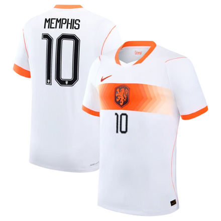 Memphis Depay Netherlands National Team 2026 Away Match - White