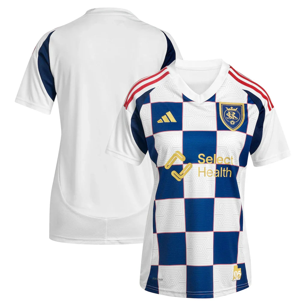 Real Salt Lake adidas Women's 2025 Grid City Jersey - White