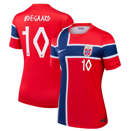 Martin Ødegaard Norway National Team Nike Women's 2026 Home Stadium Jersey - Red