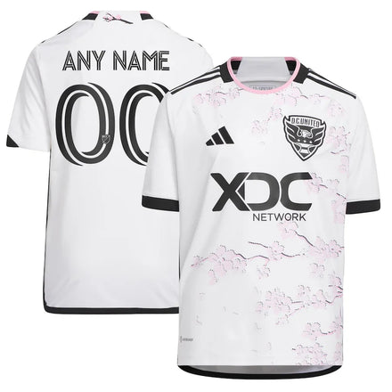 D.C. United adidas Youth 2023 The Cherry Blossom Custom Jersey - White