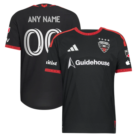 D.C. United 2026 Black-and-Red Kit On-Field Patch Custom Jersey - Black