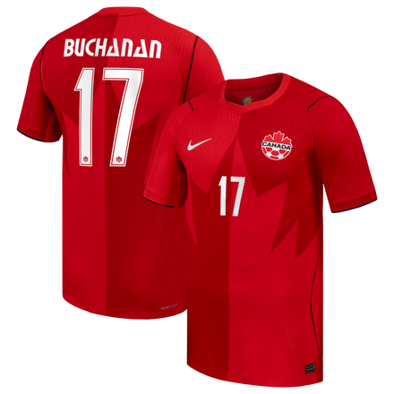 Tajon Buchanan Canada Soccer 2026 Home Match - Red