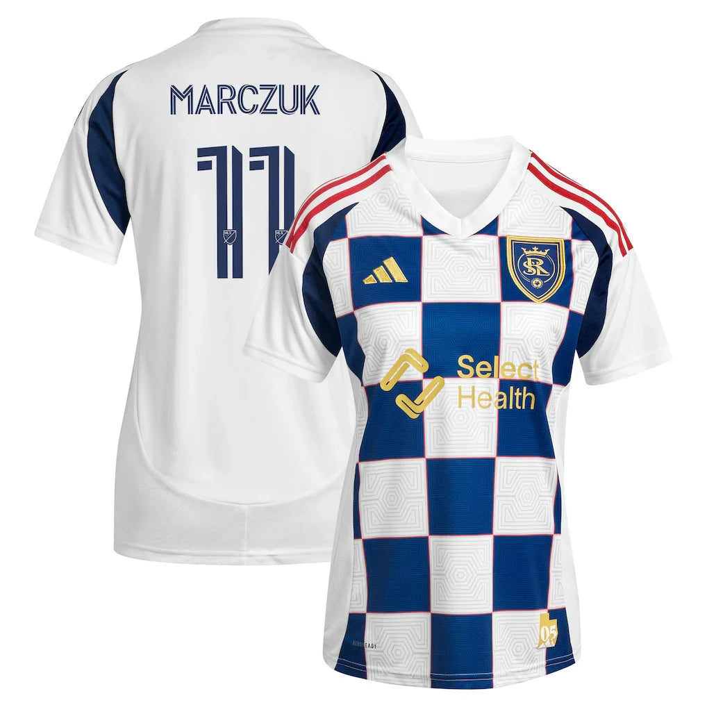 Dominik Marczuk Real Salt Lake adidas Women's 2025 Grid City Player Jersey - White