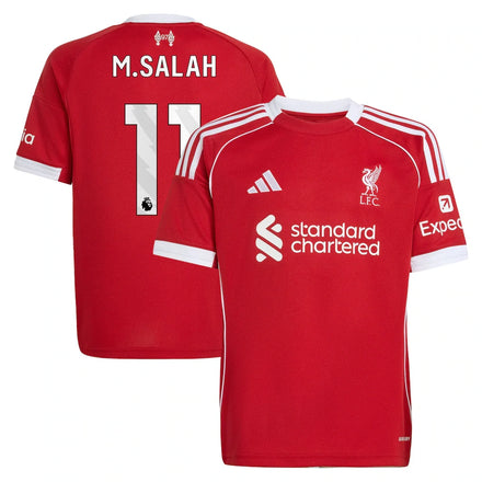 Mohamed Salah Liverpool adidas Youth 2025/26 Home Jersey - Red