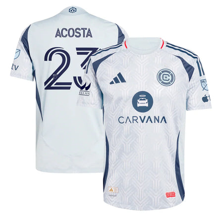 Kellyn Acosta Chicago Fire 2025 The Municipal Kit Player Jersey - Light Blue