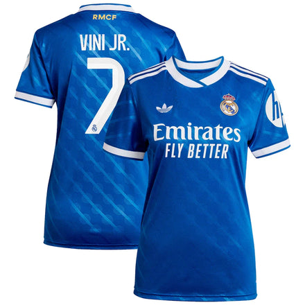 Vinicius Junior Real Madrid adidas Women's 2025/26 Third Player Jersey - Blue
