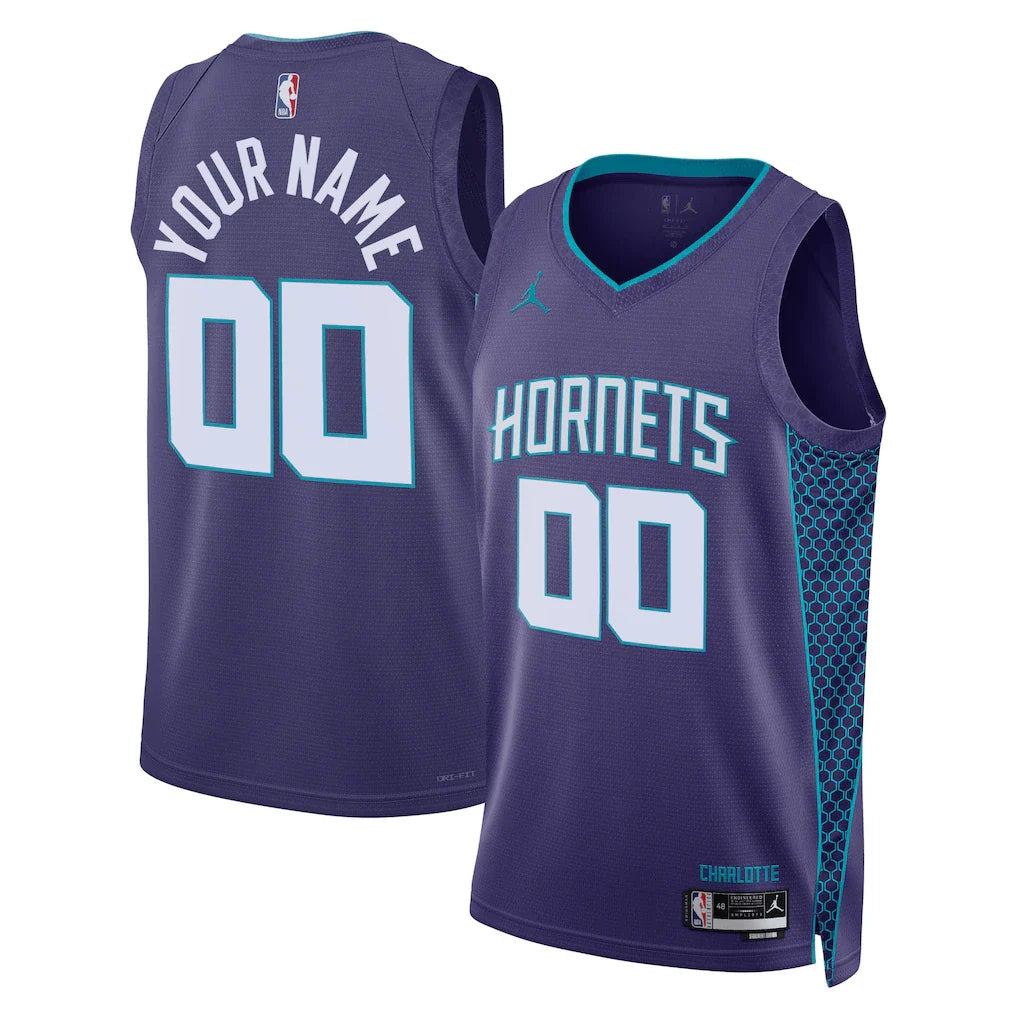 Charlotte Hornets Unisex 2022/23 Swingman Custom Jersey - Statement Edition - Teal