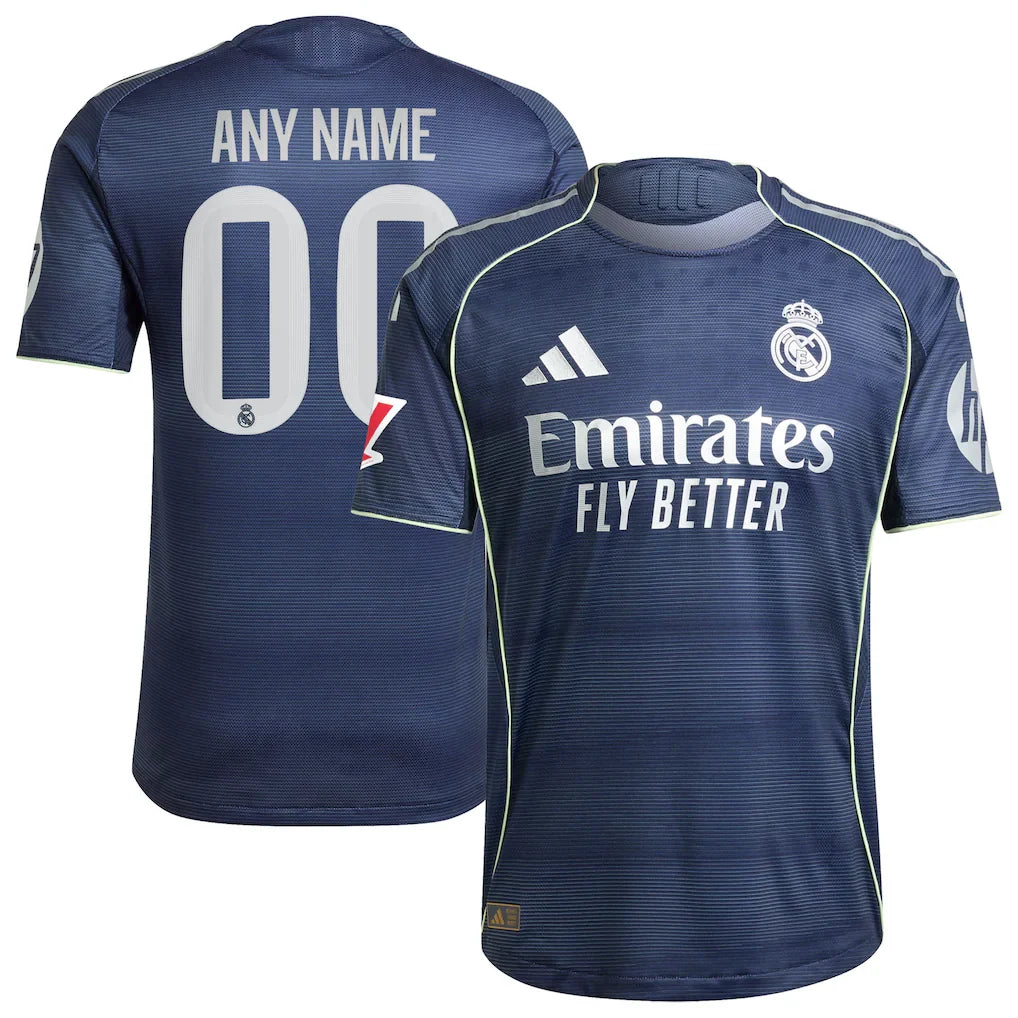 Real Madrid 2025/26 Away Custom Jersey - Blue