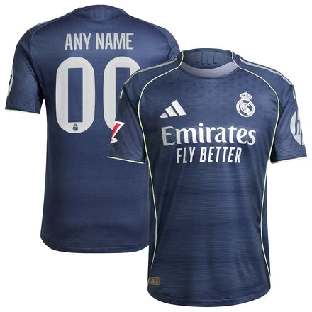 Real Madrid 2025/26 Away Custom Jersey - Blue