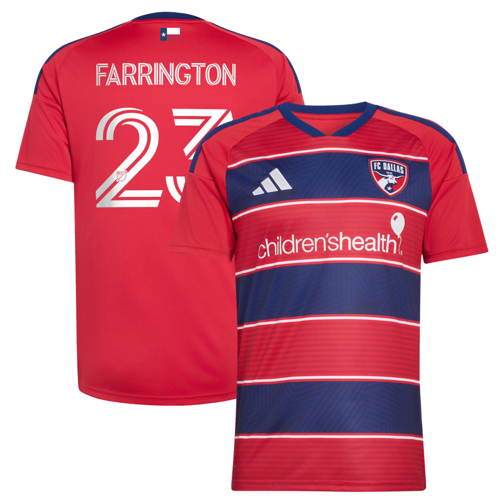 Logan Farrington FC Dallas adidas 2026 DNA Kit Jersey – Red