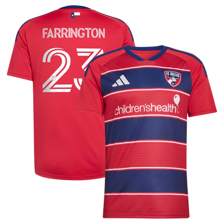 Logan Farrington FC Dallas adidas 2026 DNA Kit Jersey – Red