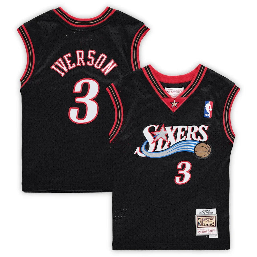 Allen Iverson Philadelphia 76ers Preschool 2000-2001 Hardwood Classics Throwback Team Jersey - Black