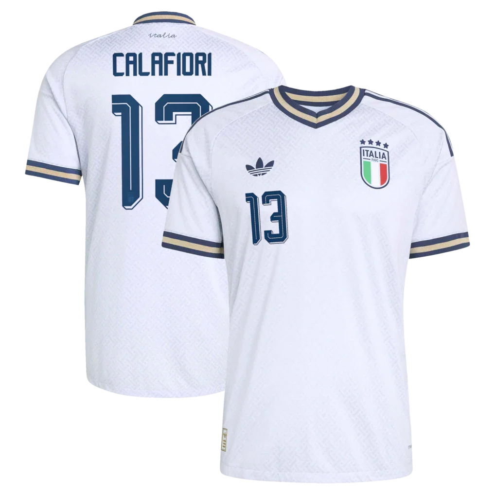 Riccardo Calafiori Italy National Team 2026 Away On-Field - Light Blue