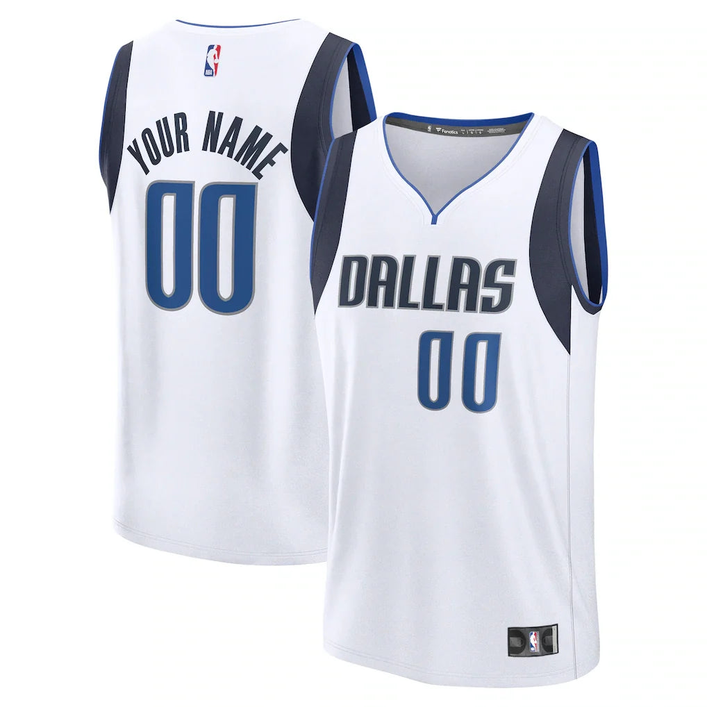 Dallas Mavericks Custom Jersey - Association Edition - White
