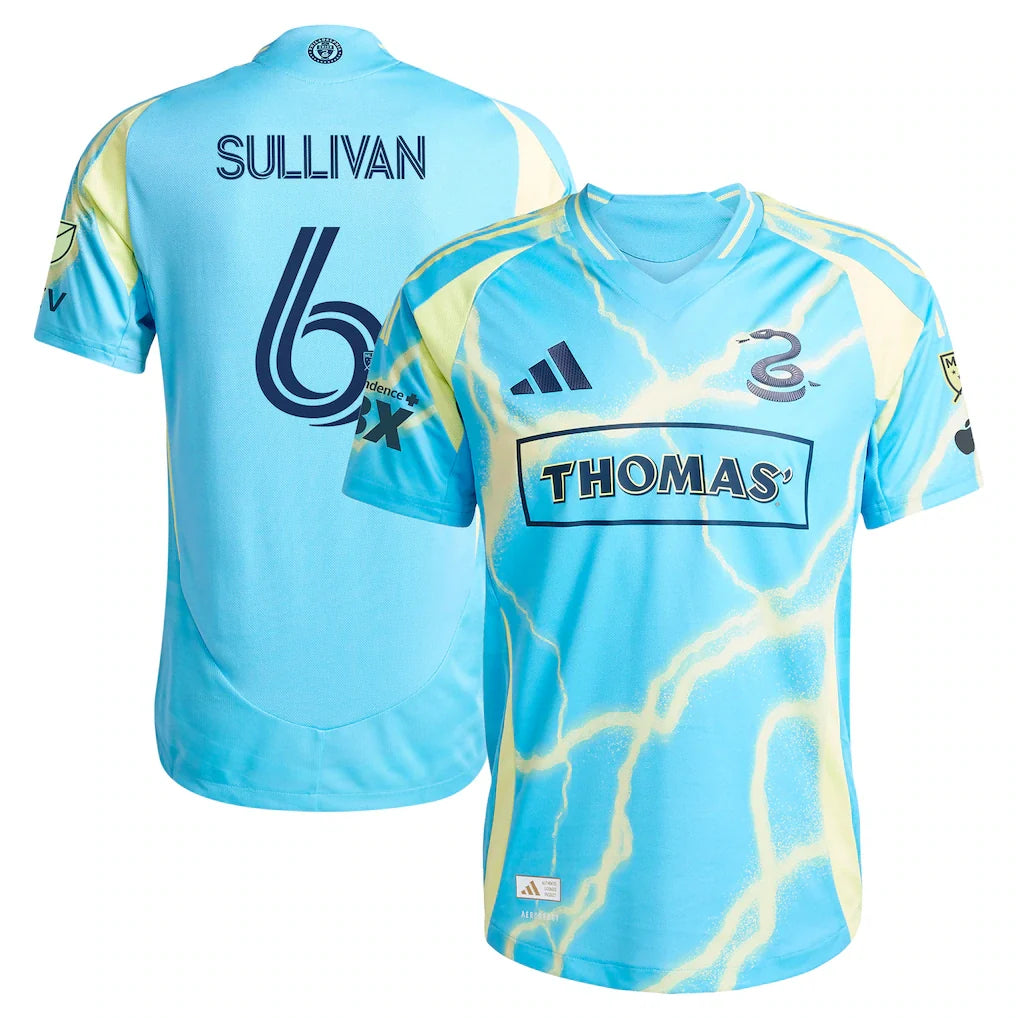 Cavan Sullivan Philadelphia Union 2025 The Voltage Kit Player Jersey - Blue