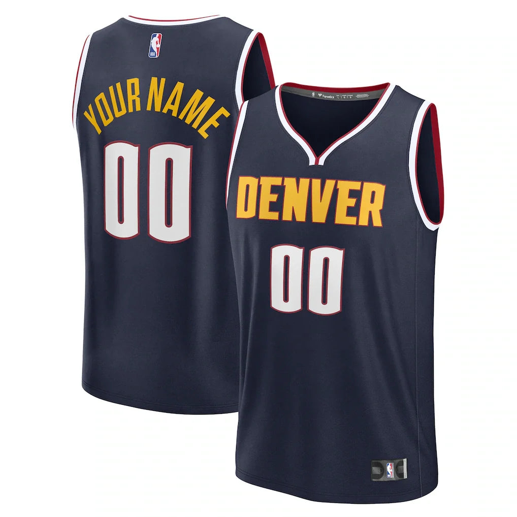 Denver Nuggets Custom Jersey - Icon Edition - Navy