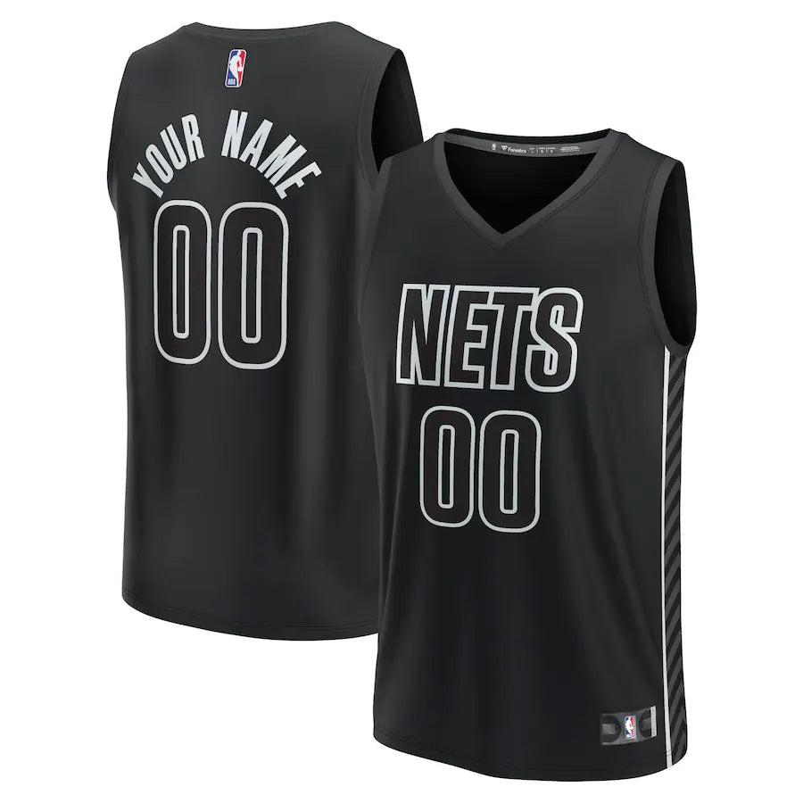 Brooklyn Nets Custom Jersey - Statement Edition - Black