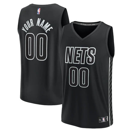 Brooklyn Nets Custom Jersey - Statement Edition - Black