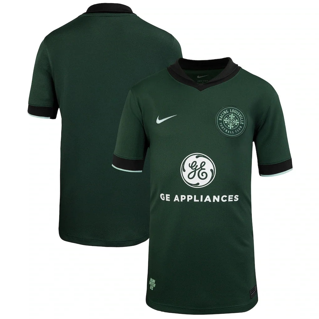 Racing Louisville FC Nike Youth 2025 The Roots Kit Stadium Jersey - Forest Green