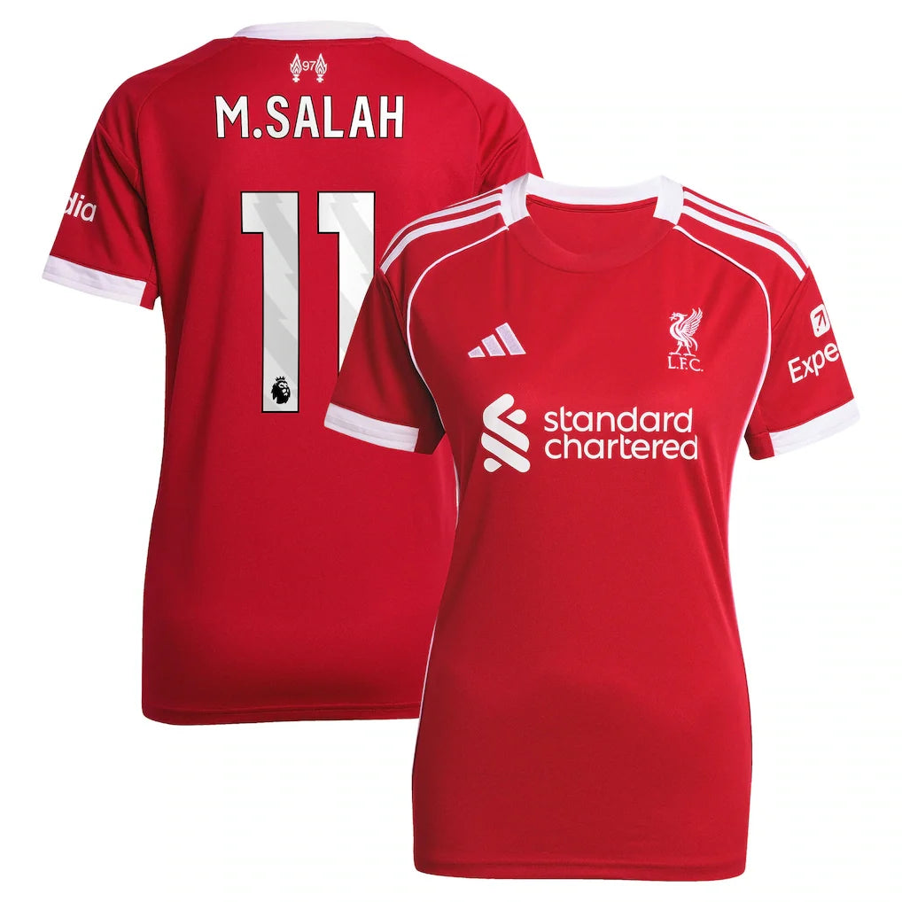 Mohamed Salah Liverpool adidas Women's 2025/26 Home Jersey - Red
