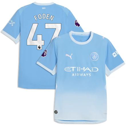 Phil Foden Manchester City 2026/27 Home On-Field - Light Blue