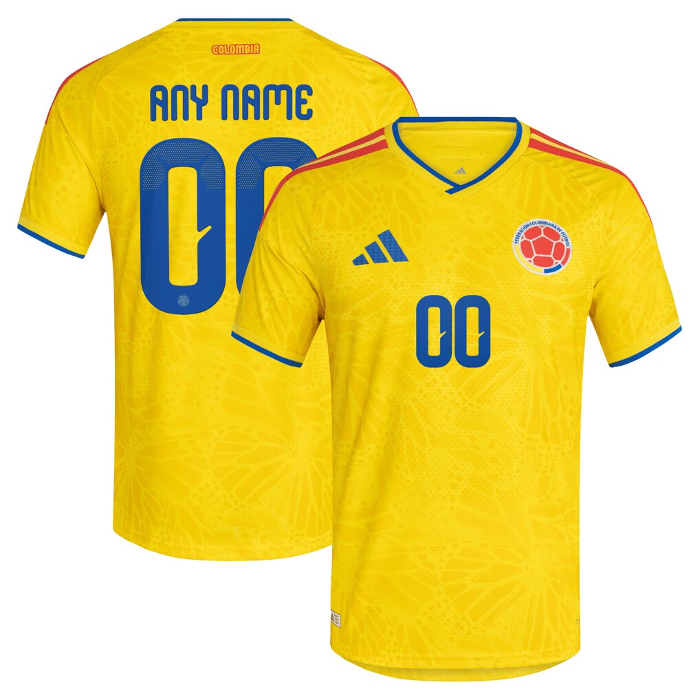 Colombia National Team 2026 Home On-Field Custom Jersey - Yellow