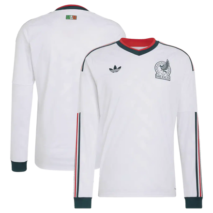 Mexico National Team adidas 2026 Away Long Sleeve Jersey - White