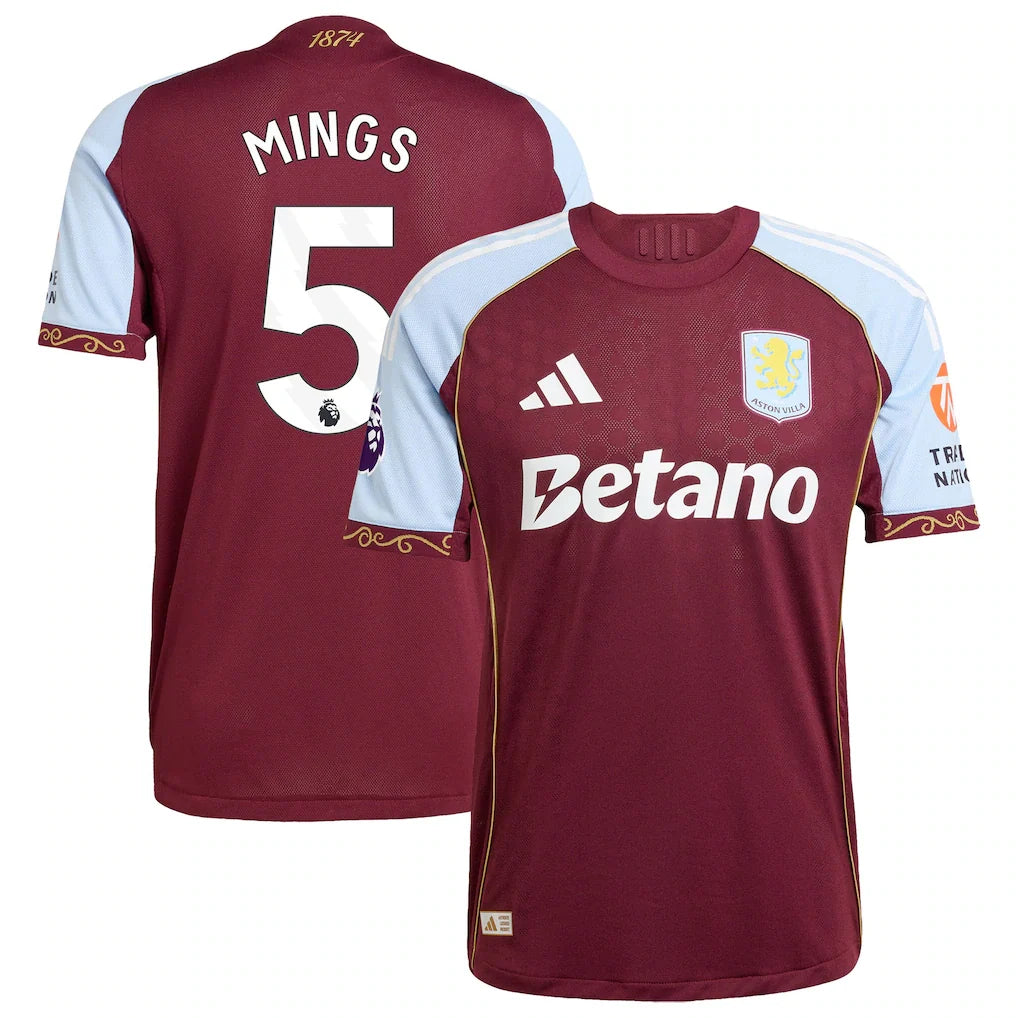 Tyrone Mings Aston Villa 2025/26 Home - Claret