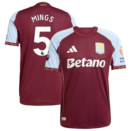 Tyrone Mings Aston Villa 2025/26 Home - Claret
