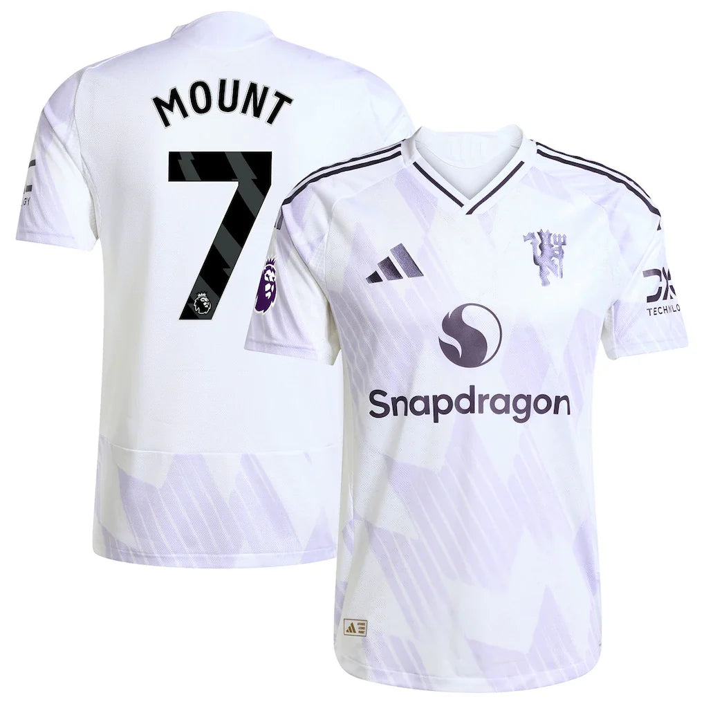 Mason Mount Manchester United 2025/26 Away Player Jersey - White