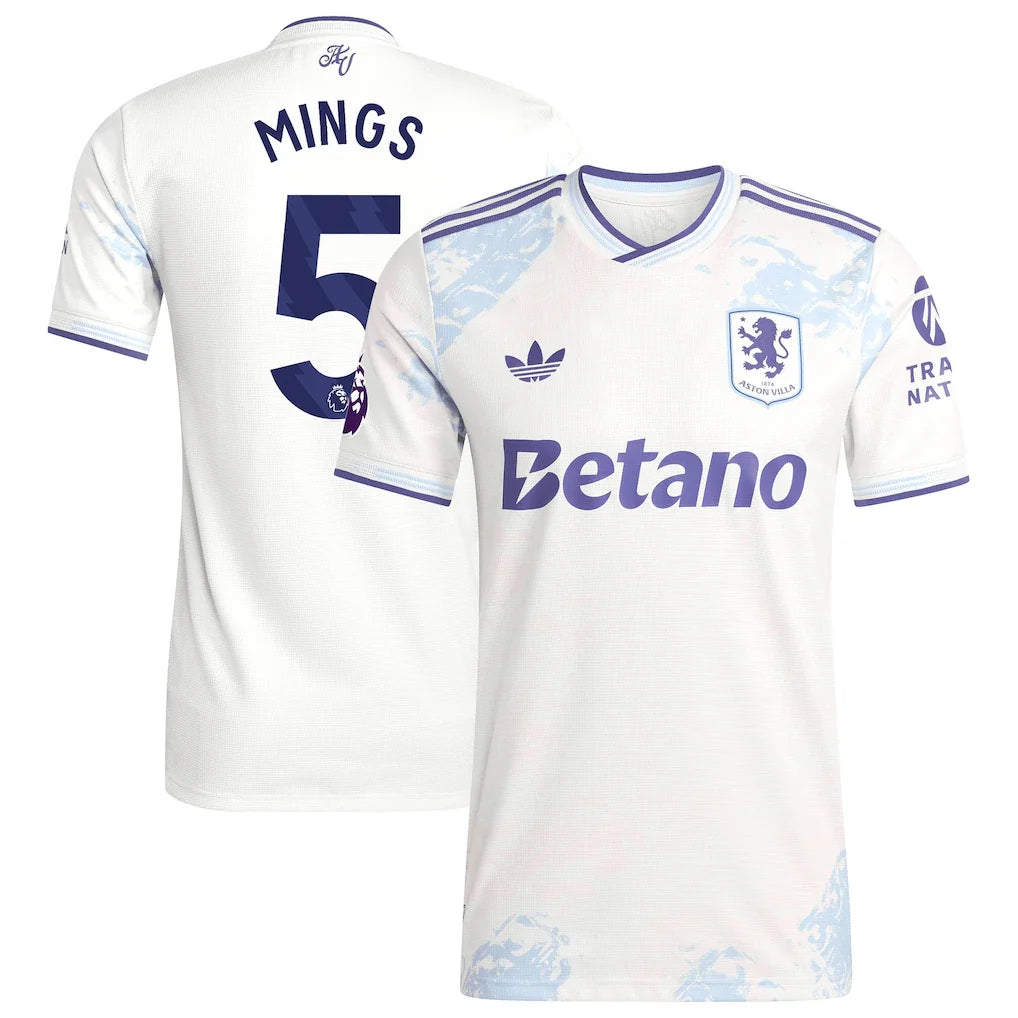 Tyrone Mings Aston Villa 2025/26 Third Player Jersey - White