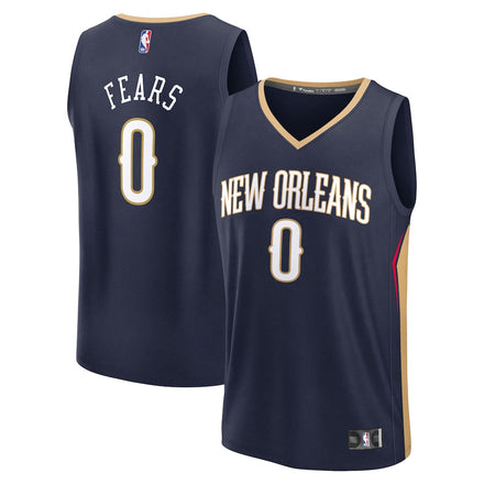 Jeremiah Fears New Orleans Pelicans Fanatics 2025 NBA Draft First Round Pick Fast Break Jersey - Icon Edition - Navy
