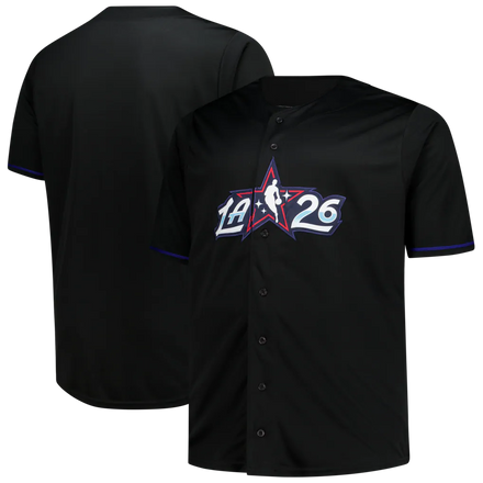 2026 NBA All-Star Game Big & Tall Full-Button Jersey - Black