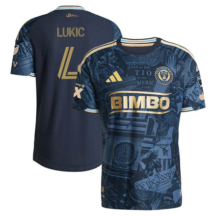 Jovan Lukić Philadelphia Union 2026 1776 Kit On-Field Patch Jersey - Navy