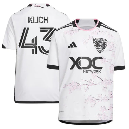 Mateusz Klich D.C. United adidas Youth 2023 The Cherry Blossom Kit Player Jersey - White