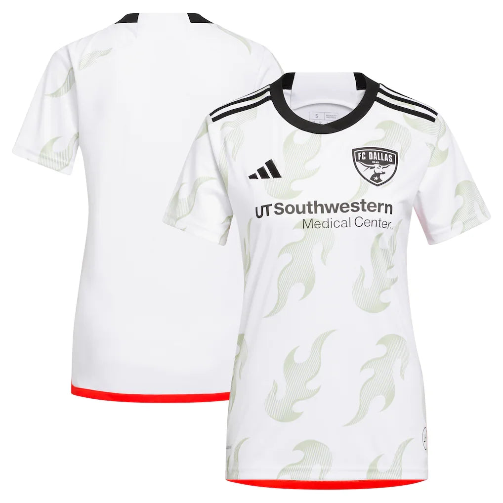 FC Dallas adidas Women's 2023 Burn Baby Burn Jersey - White