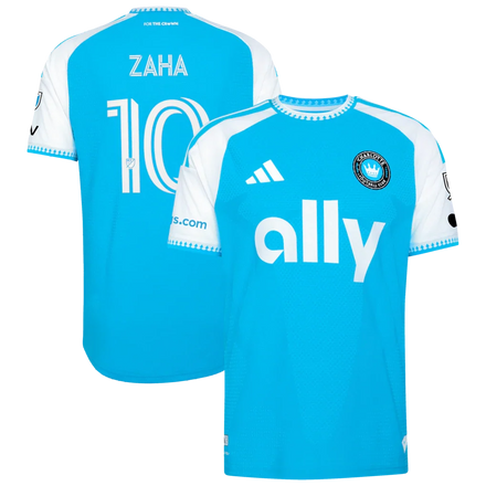 Wilfried Zaha Charlotte FC 2026 Carolina Kit: Crowns Up On-Field Patch Jersey - Blue