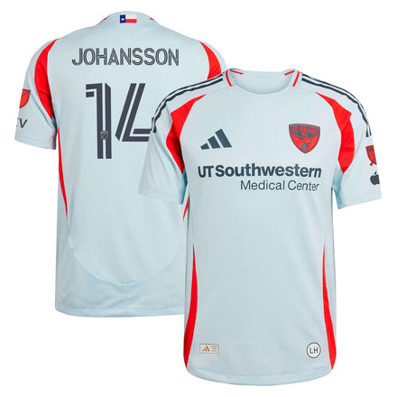 Herman Johansson FC Dallas 2025 The Inferno Kit On-Field - Light Blue