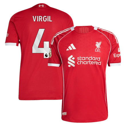 Virgil van Dijk Liverpool 2025/26 Home - Red