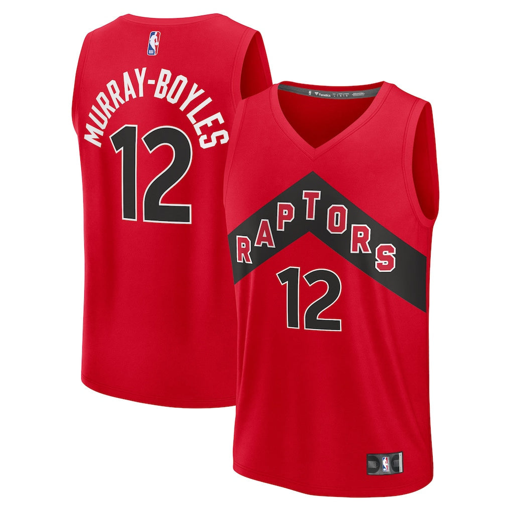 Collin Murray-Boyles Toronto Raptors Fanatics 2025 NBA Draft First Round Pick Fast Break Jersey - Icon Edition - Red
