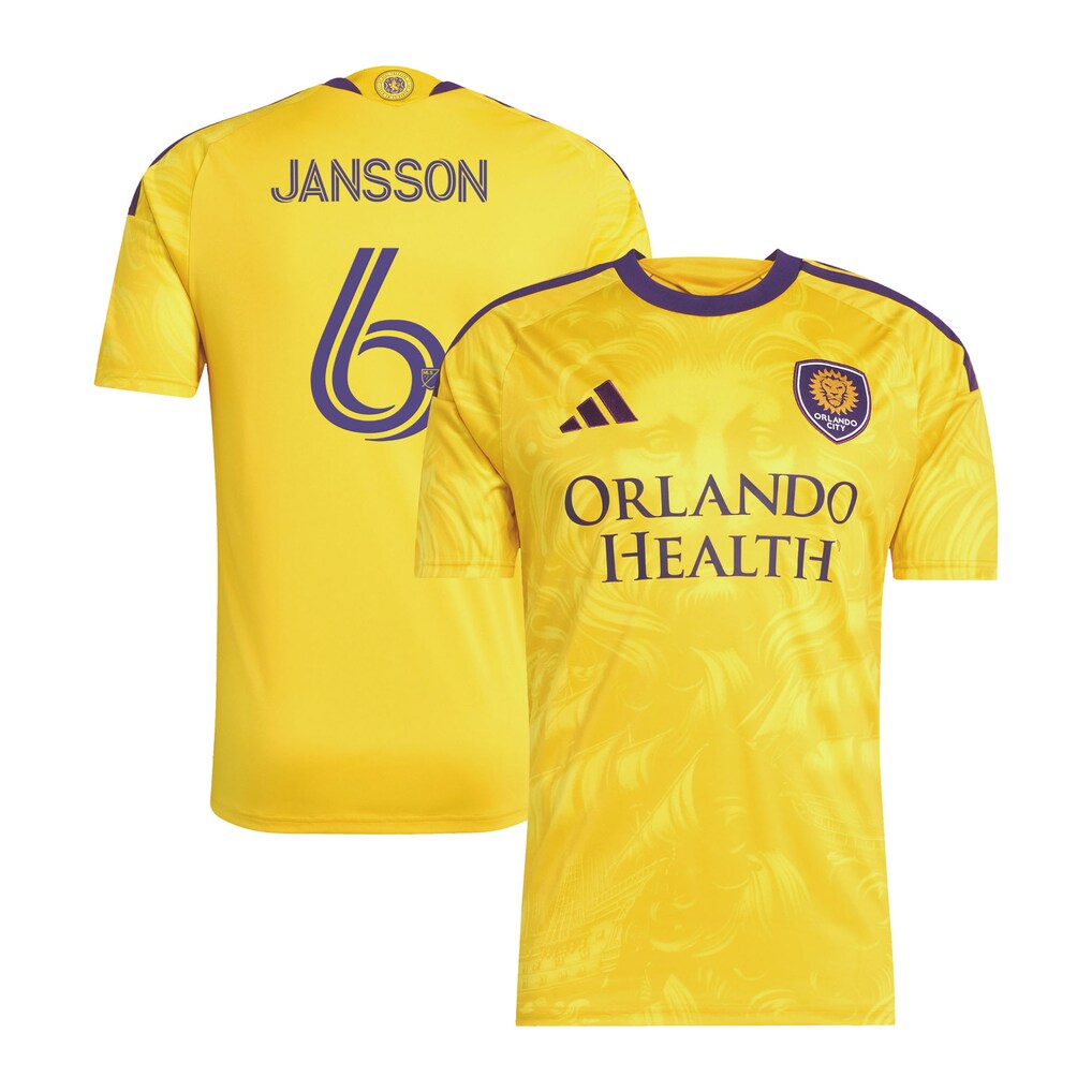 Robin Jansson Orlando City SC adidas 2026 Sunken Treasure Kit Jersey - Gold