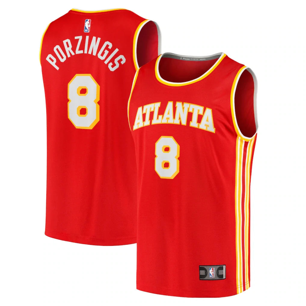 Kristaps Porziņģis Atlanta Hawks Fanatics Fast Break Jersey - Red - Icon Edition