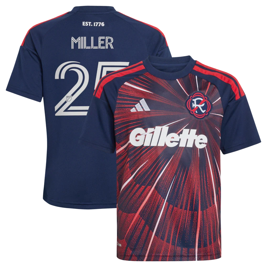 Peyton Miller New England Revolution adidas Youth 2026 Independence Day Jersey - Blue