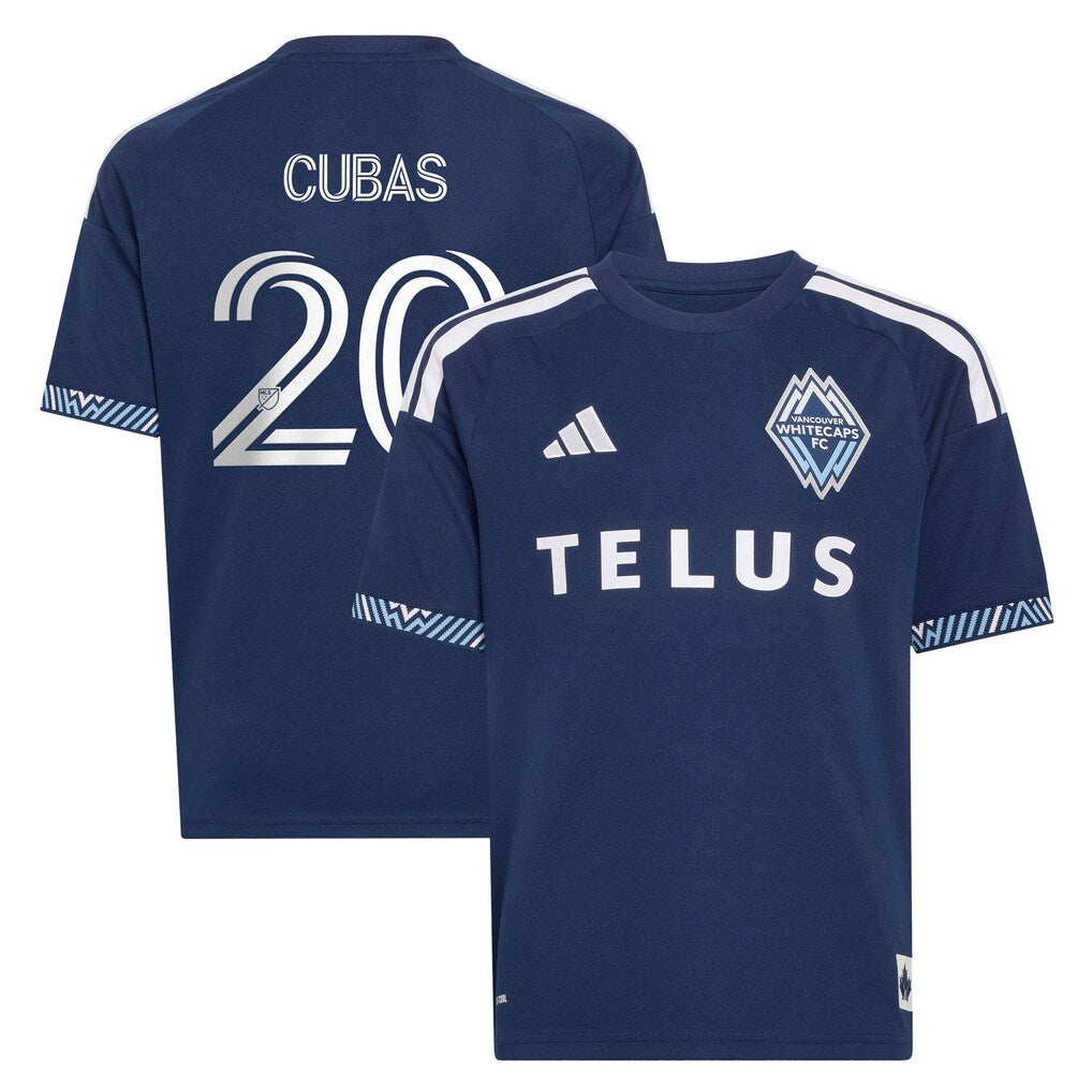 Andrés Cubas Vancouver Whitecaps FC adidas Youth The Coastal Jersey Jersey - Blue